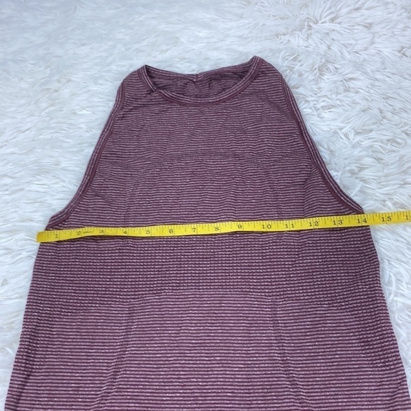 Lululemon Run: Swiftly Tech Tank Tonka Stripe Heathered Bordeaux Drama Bordeaux - Picture 2 of 4